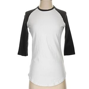 Alphalete Black and White 3/4 Sleeve Baseball Tee Size Small NWT